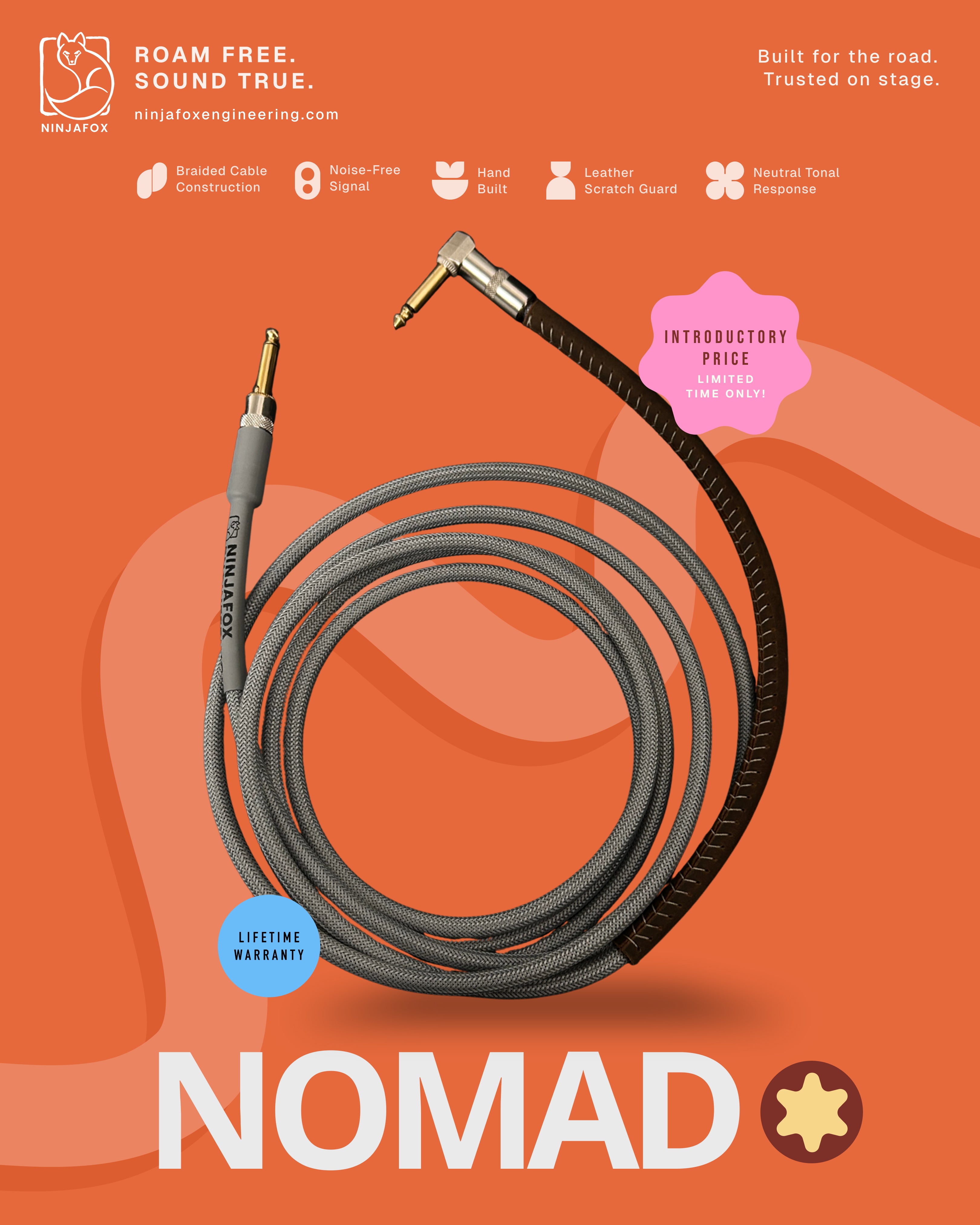 Nomad Professional Touring Guitar Cable – Ninjafox Engineering